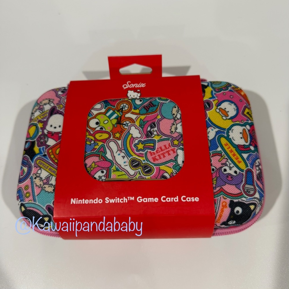 NWT Sanrio Hello Kitty Friends Allover Print Nintendo Switch Card Cartridge Case